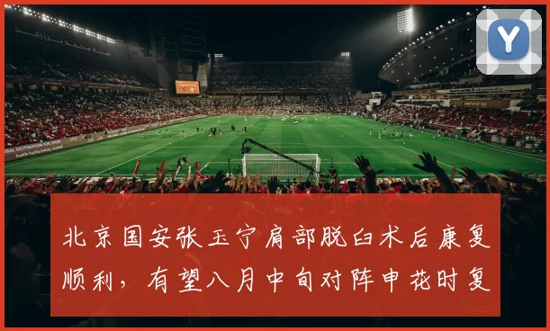 北京国安张玉宁肩部脱臼术后康复顺利，有望八月中旬对阵申花时复出